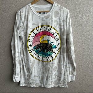 OG Hustle California Republic Good Vibes long‎ sleeve graphic t-shirt